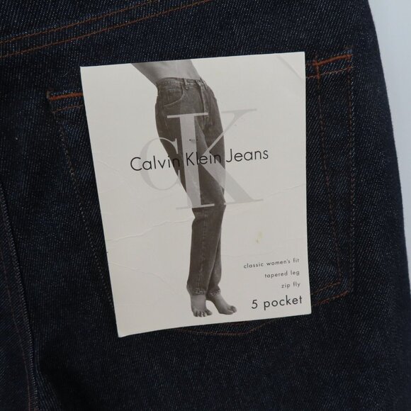 Calvin Klein Womens 6 Tapered Leg 5 Pocket Blue VTG Deadstock Denim Jeans NEW - Picture 6 of 12